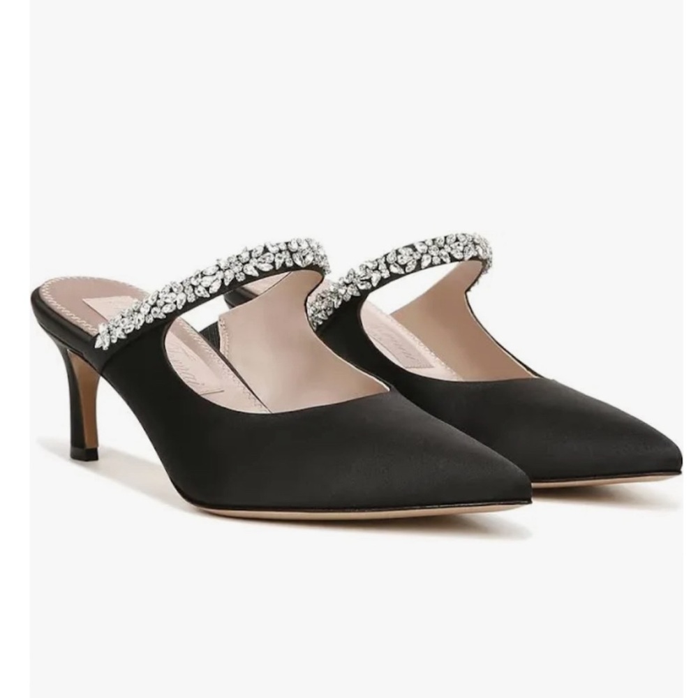 NWOT- Pnina Tornai for Naturalizer ‘Liefde’ Crystal Embellished  Satin Mules